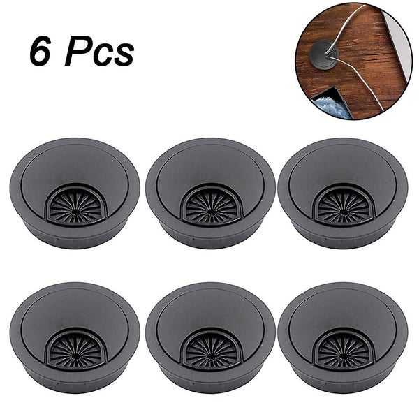6pcs Desk Wire Cord Cable Grommets Hole Cover Office Pc Desk Cable Carousel 2