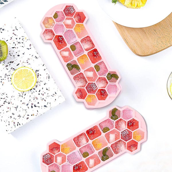 Ice Cube Trays 2 Pack, Easy-release Silicone & Flexible 26-ice Cube Trays With S Carousel 1