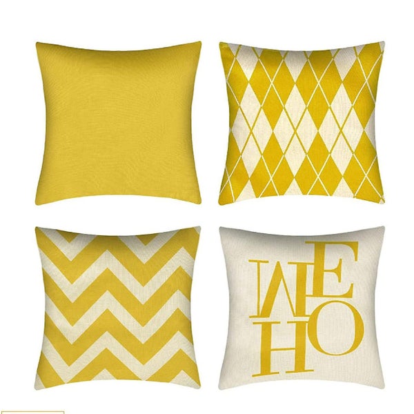 4pcs Throw Pillow Covers 18x18, Decorative Square Throw Pillow Cover Cushi Carousel 1