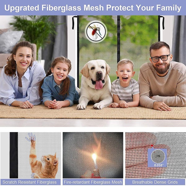 Magnetic Screen Door 39" X 83" Innhom Screen Doors With 36 Magnets, Door Screen Carousel 2