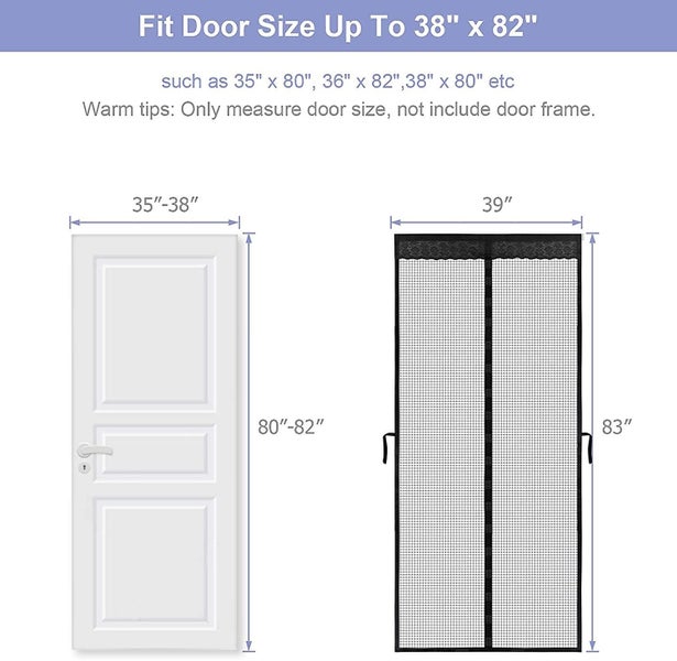 Magnetic Screen Door 39" X 83" Innhom Screen Doors With 36 Magnets, Door Screen Carousel 5