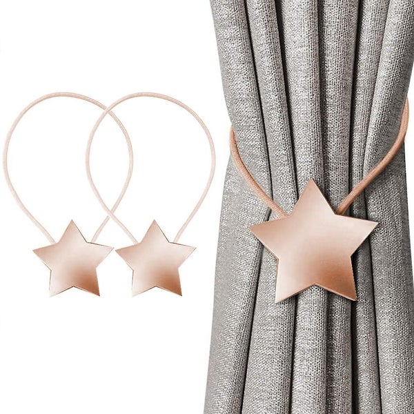 Magnetic Curtain Tiebacks Clips Decorative Rope Holdbacks, 2 Pack Carousel 1