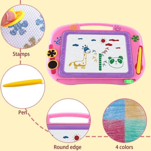 Magnetic Drawing Board For Toddlers, Travel Size Magnet Doodle Board Carousel 3