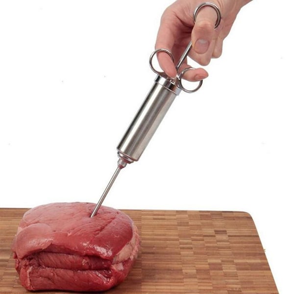 Meat Injector Syringe, Stainless Steel Marinade Flavor Injector Kit Carousel 2