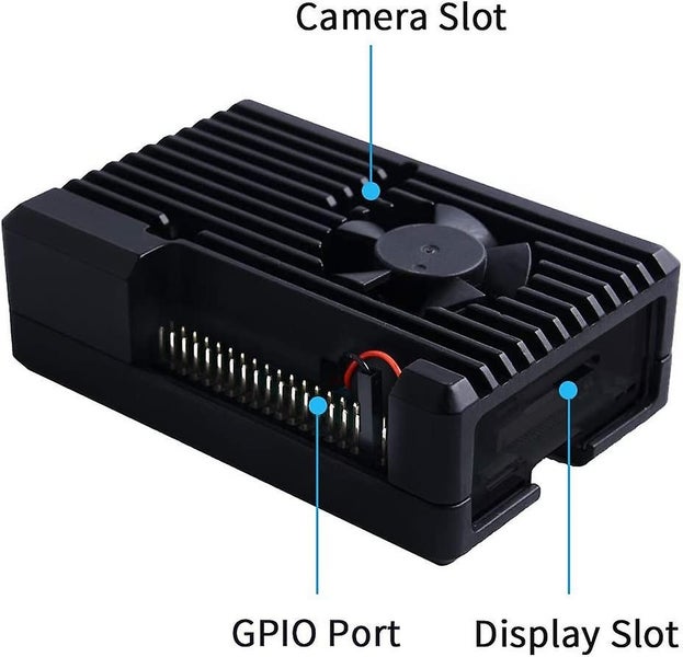 Pi 4 Armor Case With Fan, Raspberry Pi 4 Passive Aluminum Alloy Case With Coolin Carousel 2