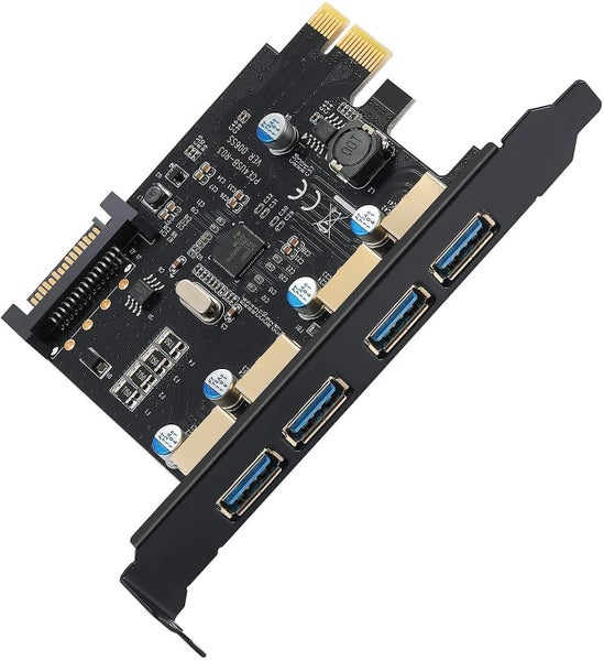 Usb3.0 4-port Expansion Card, Pci-e To Usb 3.0 Type-a Expansion Card With 15-pin Carousel 1
