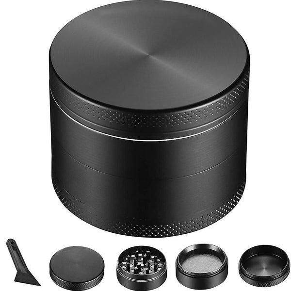 50mm 4 Layer Flat Zinc Alloy Smoke Grinder Spice Grinder Carousel 1