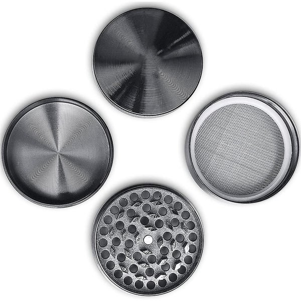 50mm 4 Layer Flat Zinc Alloy Smoke Grinder Spice Grinder Carousel 5