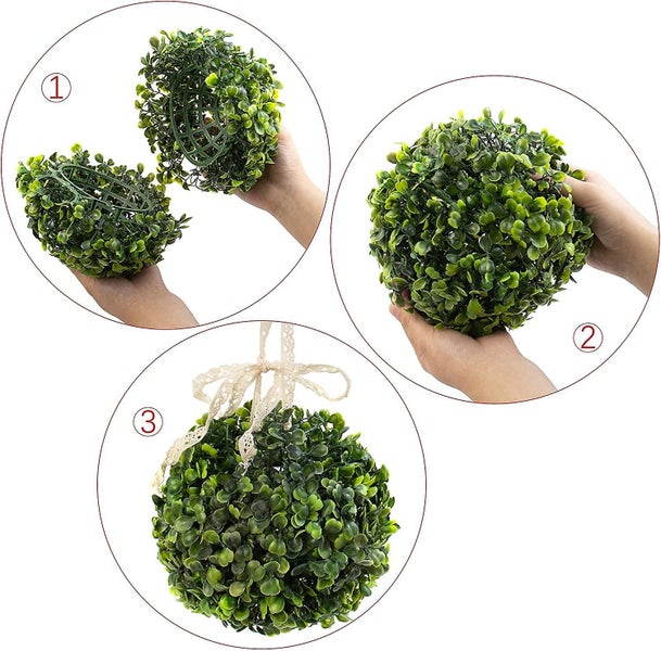 2 Pack Artificial Boxwood Topiary Plant Balls Decorative For Table Decoration Ga Carousel 2