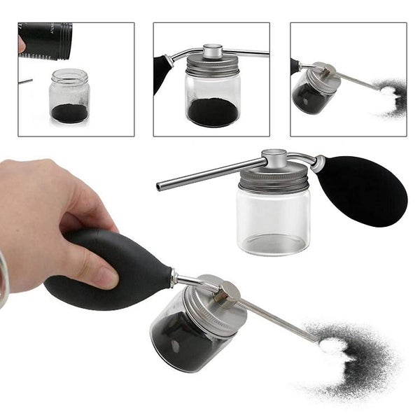 Aluminum Cap Talc Powder Blower Puffer Barbers Talcum Dispenser Bottle Carousel 3