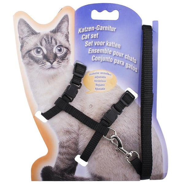Cat Harness, Adjustable Nylon Strap Collar With Leash, Breakaway Carousel 2