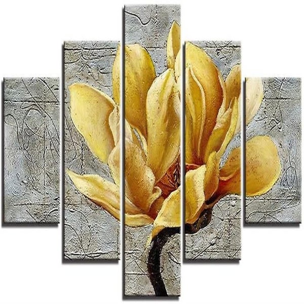 Canvas Artwork For Walls Yellow Flowers Hd Inkjet Decorative Paintings Carousel 1