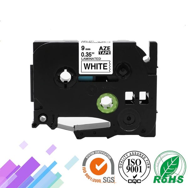 P-Touch TZe-221 TZC221 Label Tape Black on White 9mm compatible Carousel 1