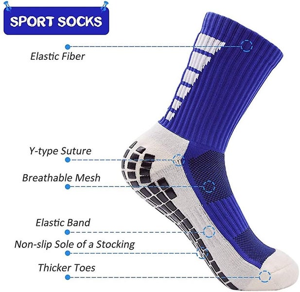 Dispensed Mid-tube Football Socks Non-slip Shock Absorption, Blue Carousel 2