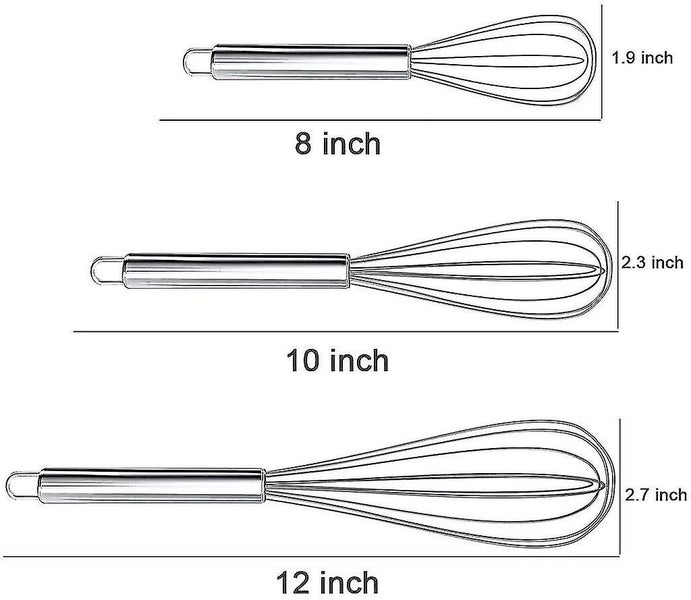 Lie Stainless Steel Egg Beater Kitchen Wisk Balloon Hand Stainless Steel Set For Carousel 5
