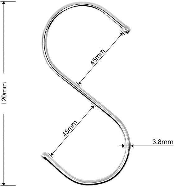 15 Pack Heavy Duty S Hooks 9 Cm S Shaped Hanging Hooks Large Hangers Carousel 2