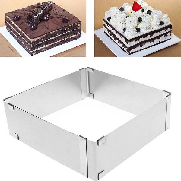 Adjustable Cake Tin - Rectangular Baking Frame Mould 10-18cm 5cm High Carousel 1