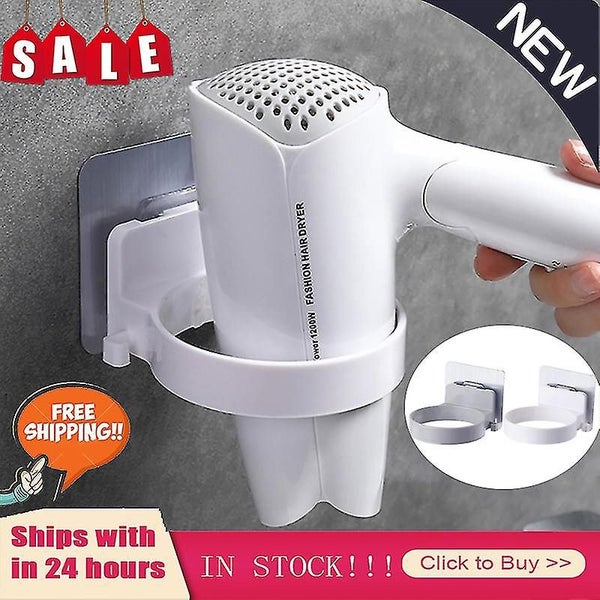 Lie Abs Bathroom Shelf Storage High Quality Wall-mounted Hair Dryer Holder Rack Carousel 1