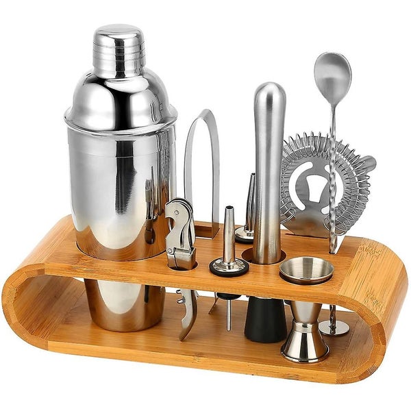 Bartender Kit With Stand, Bar Set Cocktail Shaker Set For Drink Mixing Carousel 1