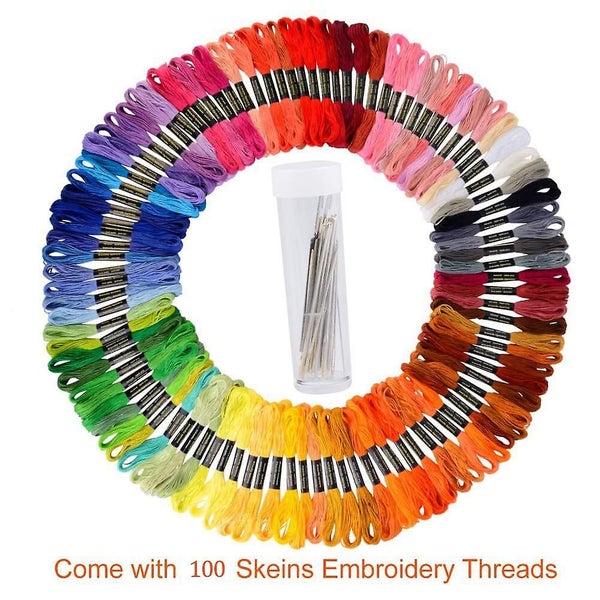 30pcs Premium Rainbow Color Embroidery Floss, Cross Stitch Embroidery Carousel 1