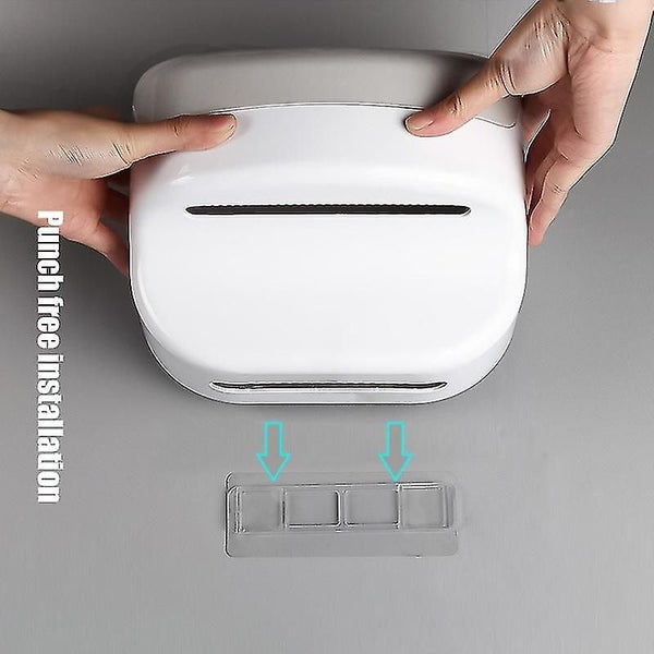 Lie Bathroom Toilet Paper Holder Storage Box, Wall-mounted Toilet Paper Dispense Carousel 2