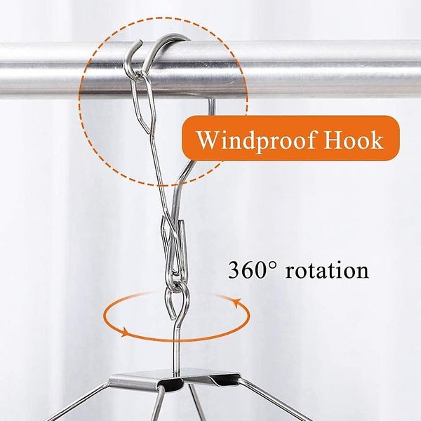 Stainless Steel Sock Dryer For Clothes Rack With 36 Clothespins Carousel 2