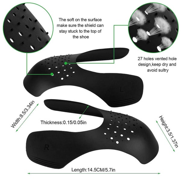 2 Pairs Anti-wrinkle Shoes Crease Protector Toe Box Decreaser Carousel 2