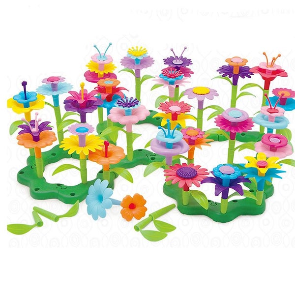 Flower Garden Building Toys For Girls Toy Pretend Gardening Gift Kids Carousel 1