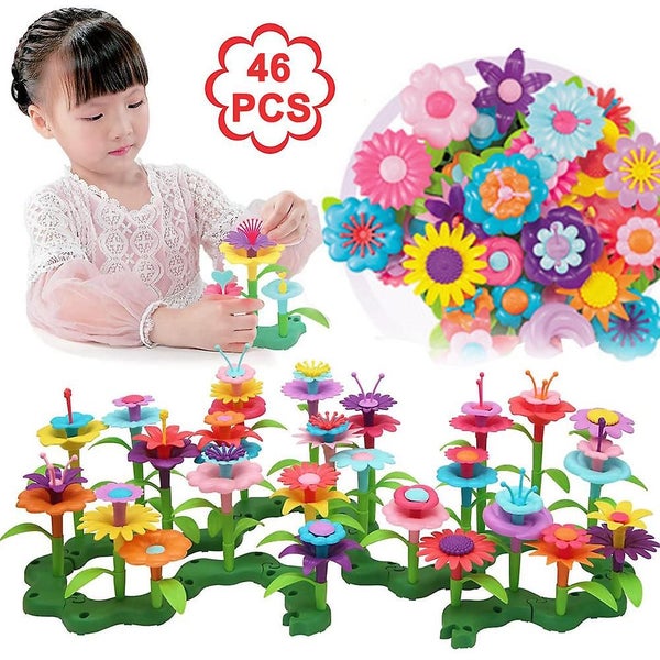 Flower Garden Building Toys For Girls Toy Pretend Gardening Gift Kids Carousel 2