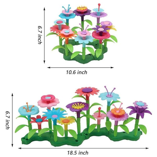 Flower Garden Building Toys For Girls Toy Pretend Gardening Gift Kids Carousel 5