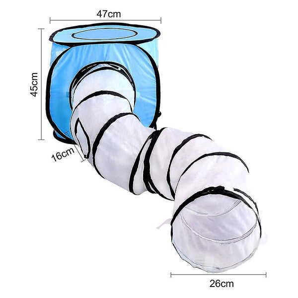 Cat Toy Tunnel And Cubes Bundle Interactive Crinkle Collapsible Tube Carousel 3
