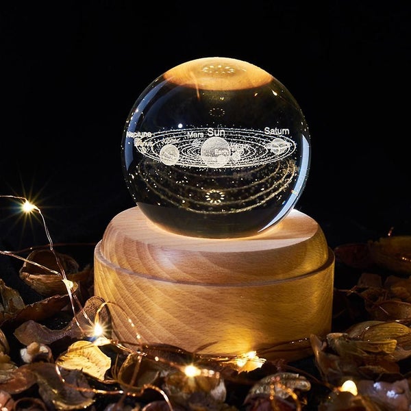 Music Box 3d Crystal Music Boxes , Luminous Rotating Ball Musical Box Carousel 1