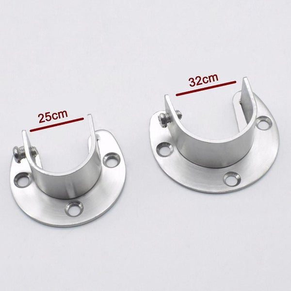 2pc Stainless Steel Closet Pole Sockets Heavy Duty Closet Rod Supports Carousel 5