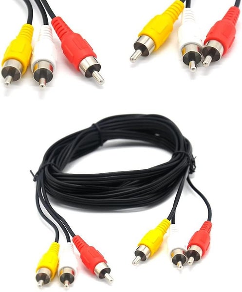 Bran Audio Composite Cable/dvd Rca/vcr Video/sat Yellow/white/red Connectors 3 M Carousel 1