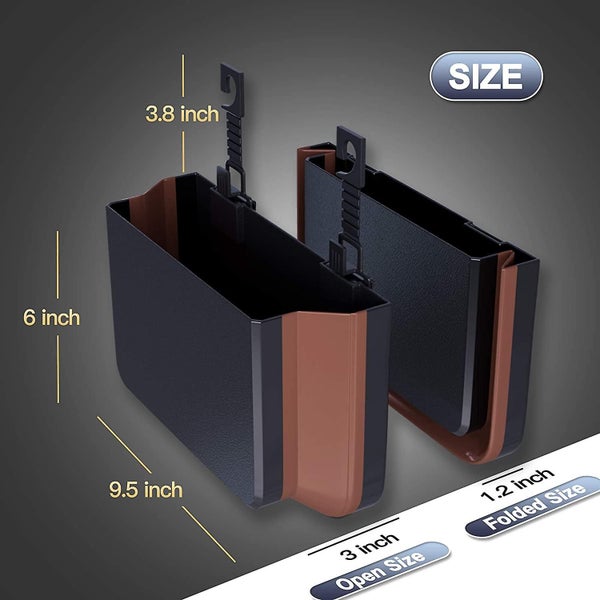 Bran Suspended Car Trash Can, Foldable Portable Waterproof Bin Bag With Clip, Sm Carousel 2