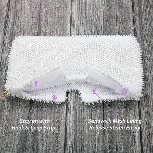 4 Packs S3500 Microfiber Mops Pads For Shark Steam Pocket S2901 S3501 Carousel 4