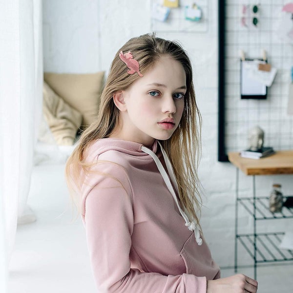 4 Pieces Resin Cat Hair Clips Cat Hair Clip Kitty Hair Barrettes Carousel 3