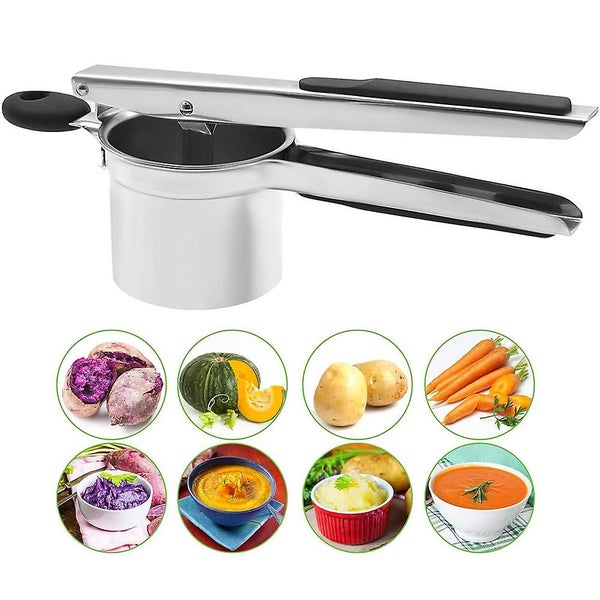 Potato Press Stainless Steel, Potato Masher With 3 Percompatible With Ated Discs Carousel 2