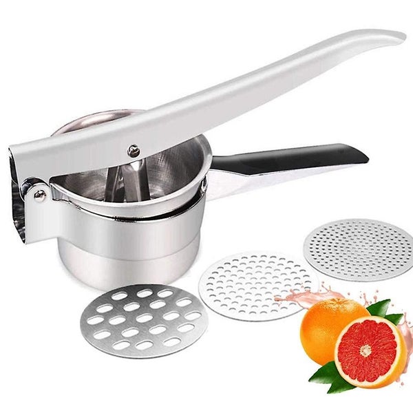 Potato Press Stainless Steel, Potato Masher With 3 Perforated Discs Carousel 1