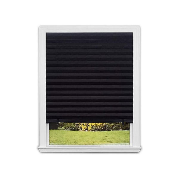 Cordless Blackout Pleated Fabric Shade, Easy To Cut Install 35.4*71in Carousel 1