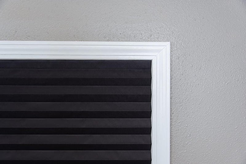 Cordless Blackout Pleated Fabric Shade, Easy To Cut Install 35.4*71in Carousel 2