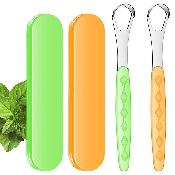 Tongue Scraper Cleaner For Adults & Kids, Medical Grade Metal Tongue Brushes For Carousel 1