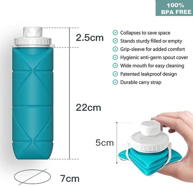 Collapsible Water Bottles Bpa Free Siliconce Leak-proof Reusable Carousel 2
