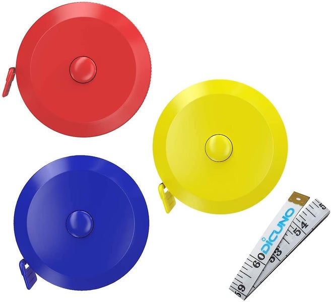 3pcs 60-inch 1.5 Meter Soft And Retractable Tape Measure Carousel 1