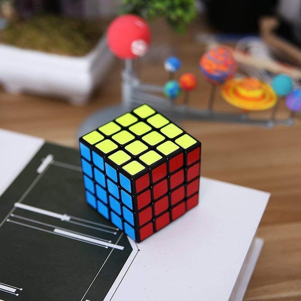 Magic Cube 4x4x4, Speed Magic Cube Smooth Sticker Magic Puzzle Cube Carousel 4