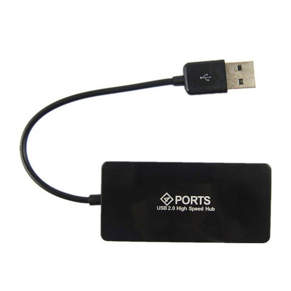 15Cm 4 Port Usb 2.0 Hub Mini Ultra Thin Splitter Cable Adapter Pclaptop Black US Carousel 3