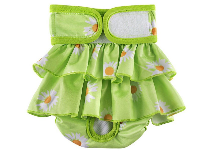 Washable Pet Female Dog Puppy Diapers Dog Menstrual Sanitary Nappy Pant Green S Carousel 2