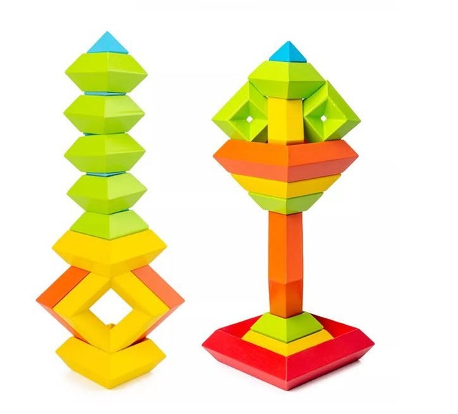 Wooden toy blocks | Stacker Nesting Puzzle Blocks | WOODEN BLOCKS FOR KIDS Carousel 1
