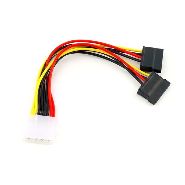 4 Pin Ide Molex To 2 Of 15 Serial Ata Sata Hdd Power Adapter Cable Dual Hard Dri Carousel 2