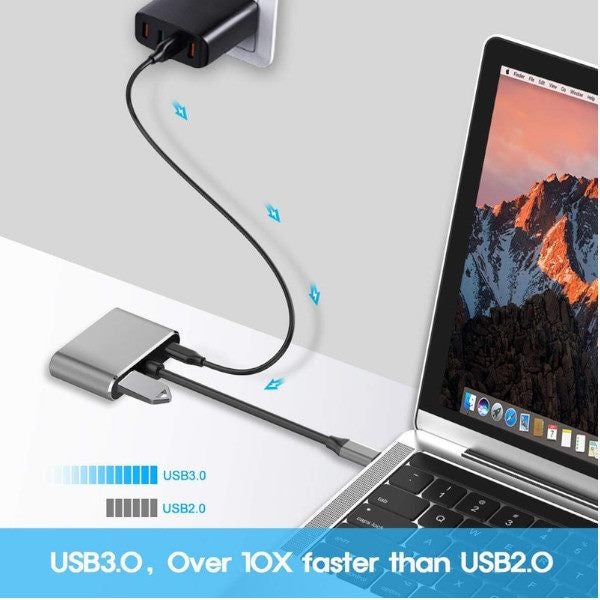 4In1 Usb C To 4K Hdmi Vga 3.0 Pd Adapter Hub USB Cables Hubs & Adapters Carousel 2